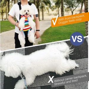 Pawaboo multi color dog carrier, front backpack size large